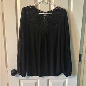 WHBM Black Lace Women's Top